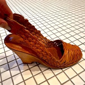 MICHAEL Michael Kors Woven Leather Wedge Sandal